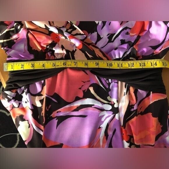 Scarlett Women's Size 10 Multicolor Floral Mid Length Midi Easter Spring Dress - Picture 11 of 14